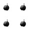 Service Caster 2'' Black Metal Hood Twin Wheel Caster Nylon Wheels 3/8 Thread Stem , 4PK SCC-TS02S50D-NYS-FB-381634-4 - alternate 1